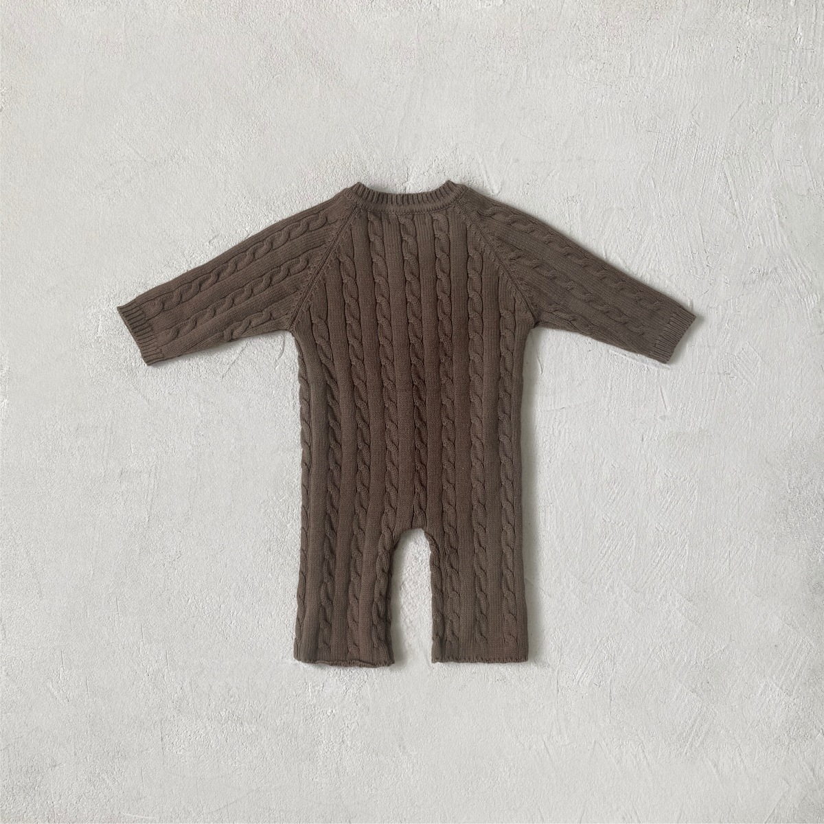 Newborn Solid Neutral Knitting Jumpsuit
