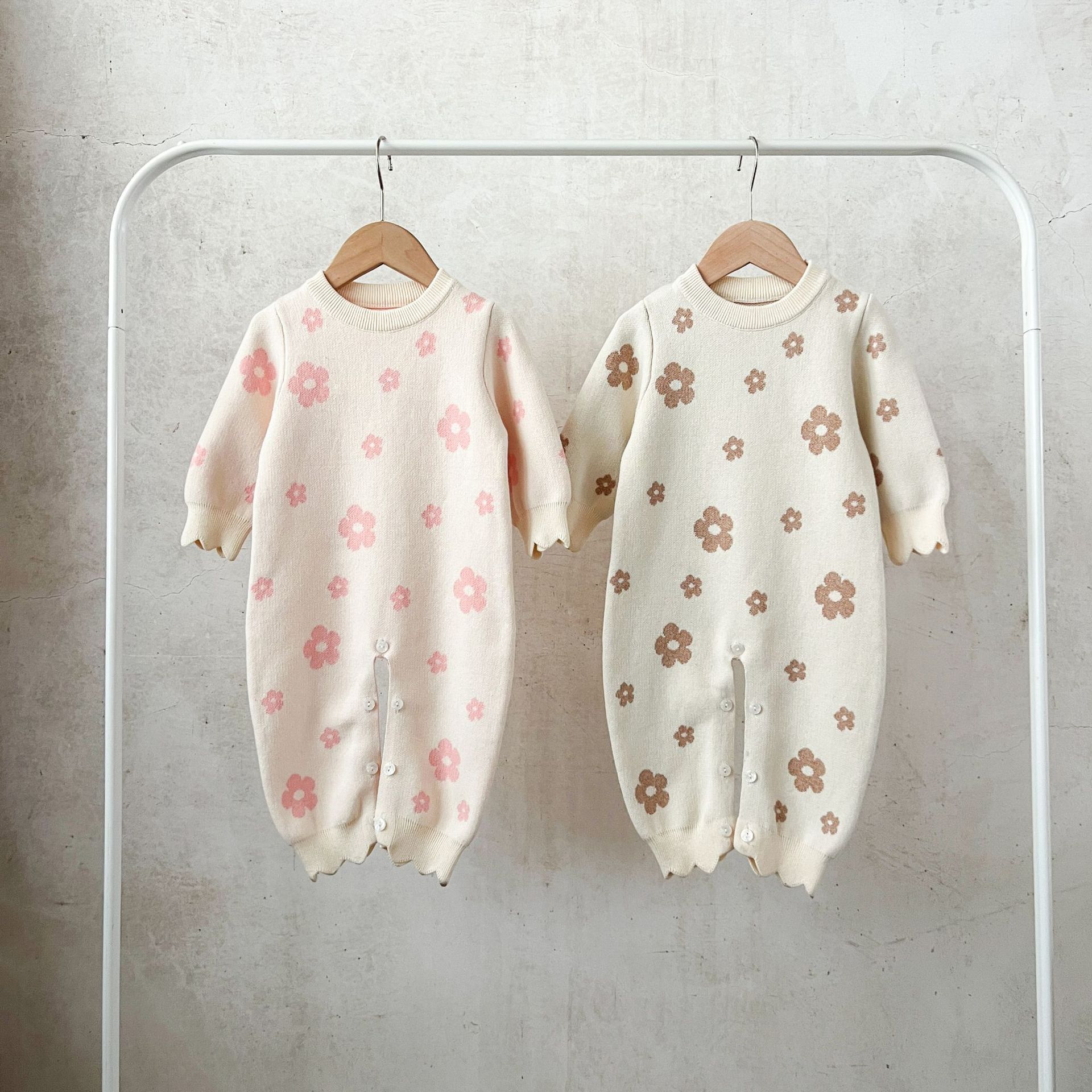 Baby Floral Knitting Jumpsuit