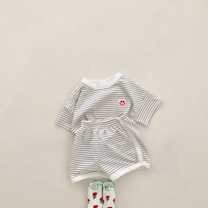Baby Stripe Smiley Set