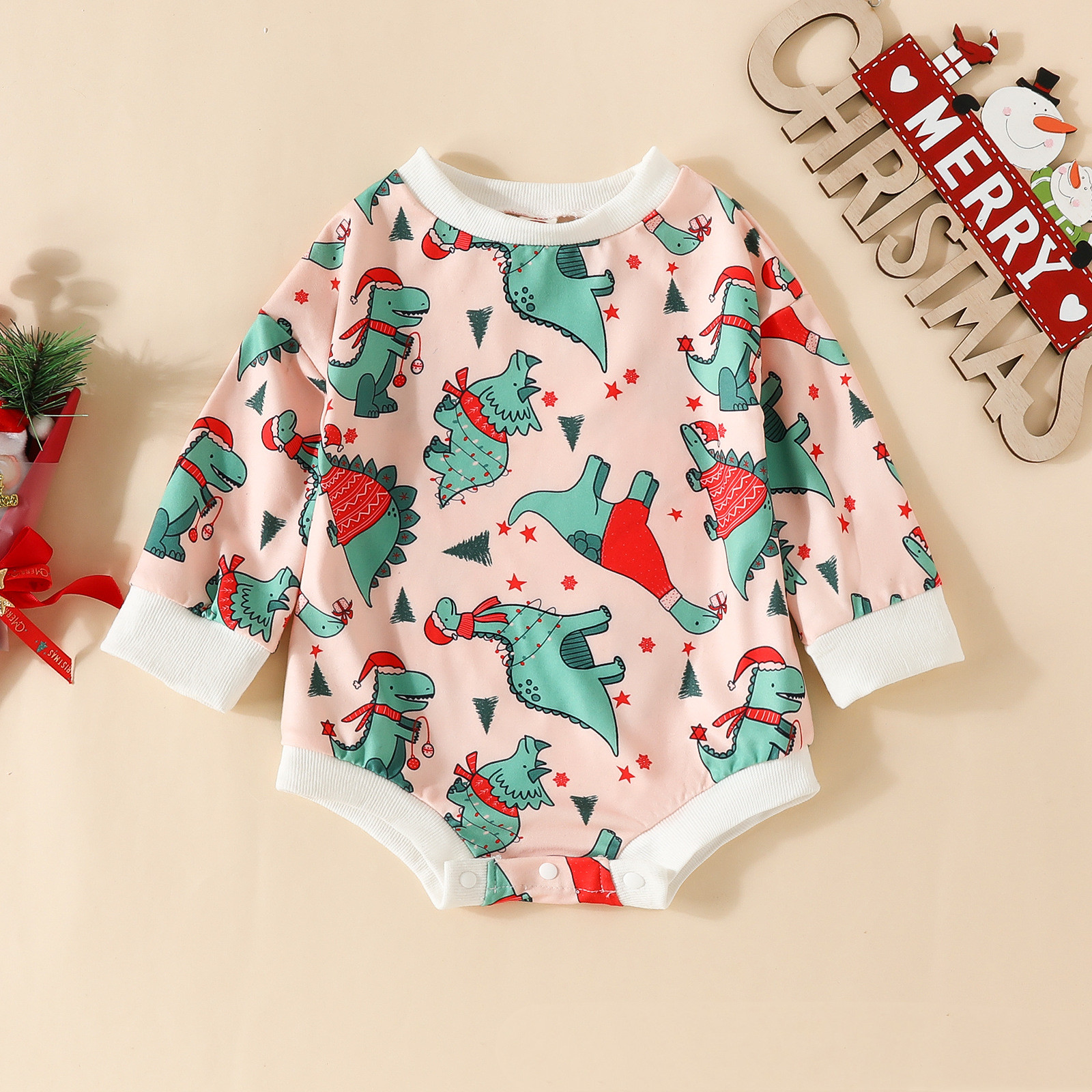 Baby Groovy Christmas Romper