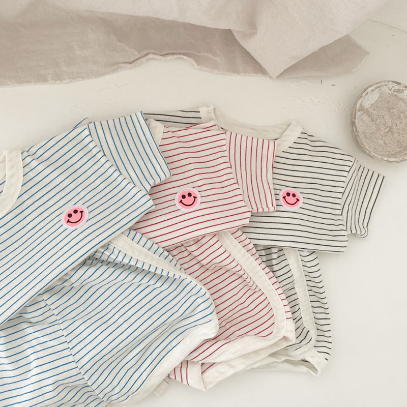 Baby Stripe Smiley Set