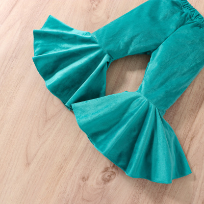 Handmade Top  Velvet Bell Bottoms Set