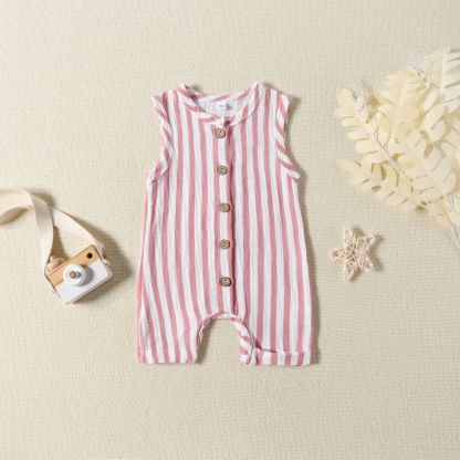 Baby Stripe Casual Jumpsuit