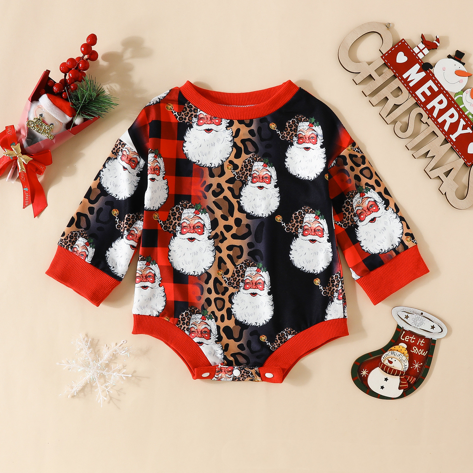Baby Groovy Christmas Romper