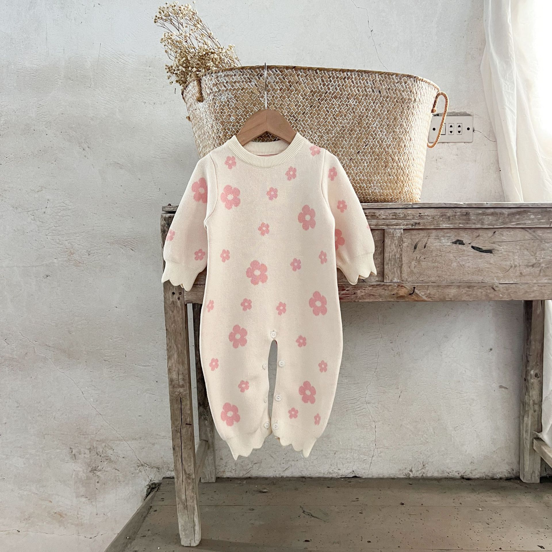 Baby Floral Knitting Jumpsuit