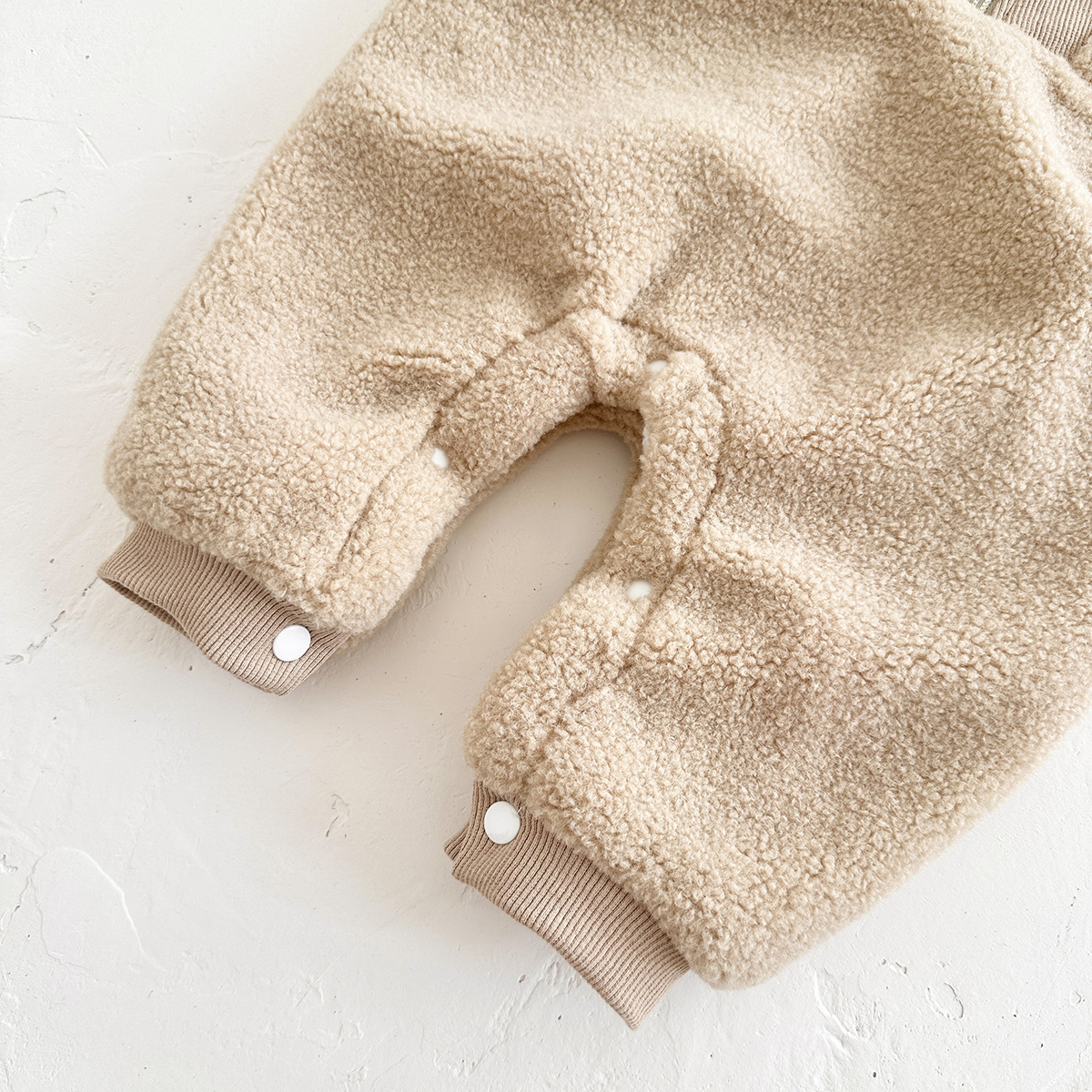 Baby Solid Zip Fleece Jumpsuit