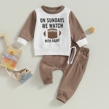 Toddler On Sundays We Watch Rugby With Daddy Set