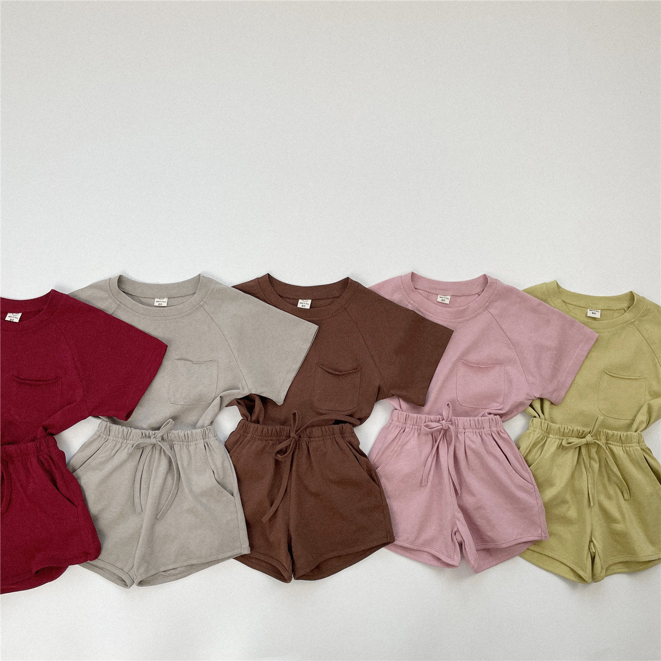 Summer Solid Cotton Set