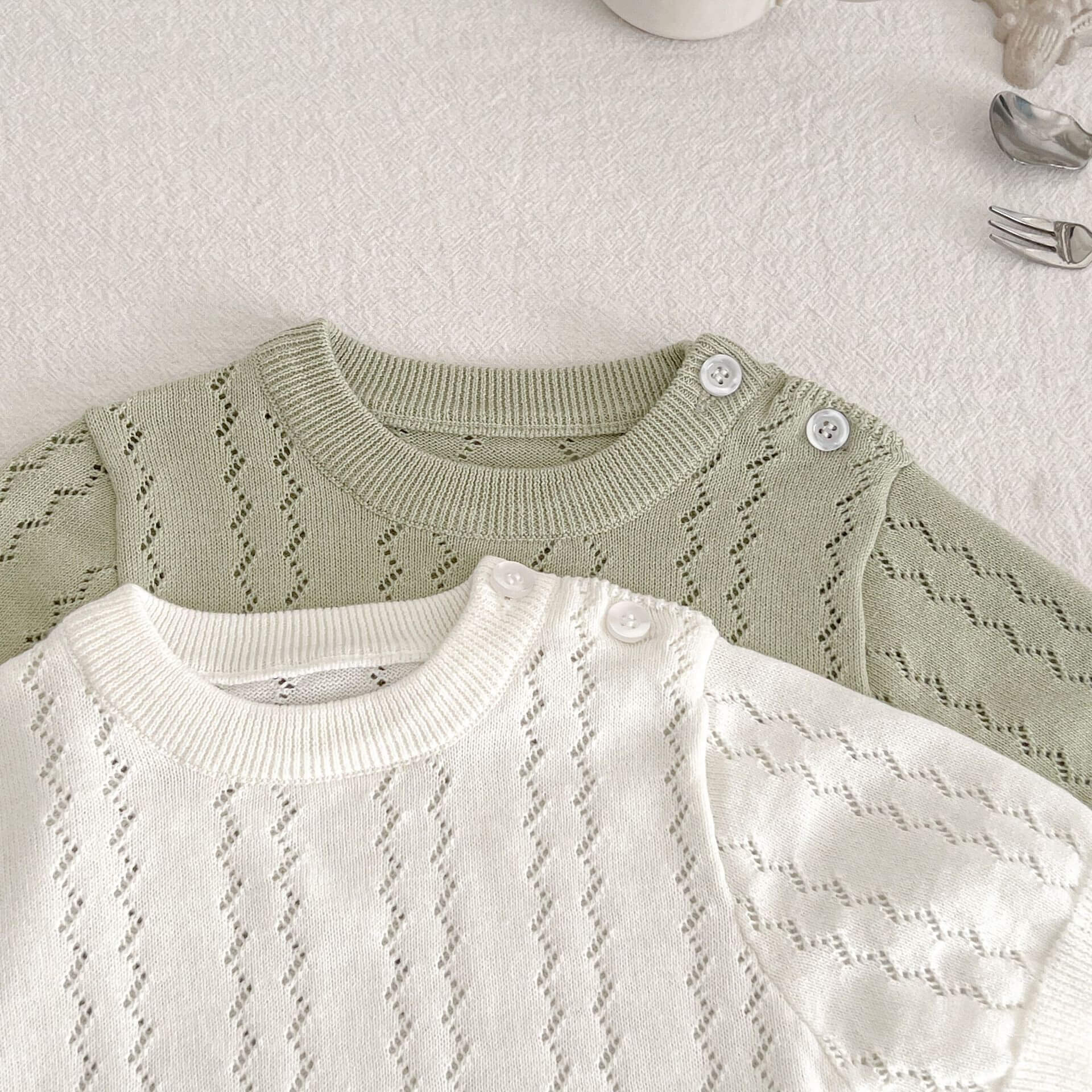 Baby Neutal Solid Color Romper