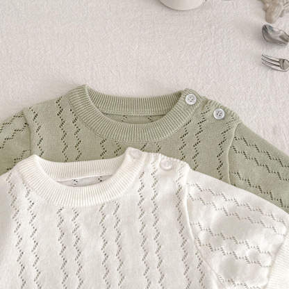 Baby Neutal Solid Color Romper