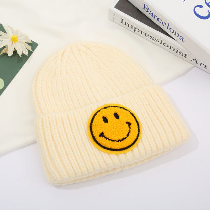Baby Smiley Embroidery Beanie