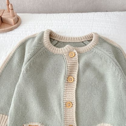 Baby Rainbow Knit Jumpsuit With Hat
