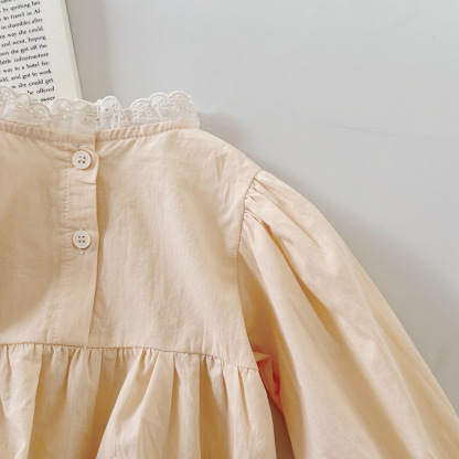 Baby Girl Solid Romper