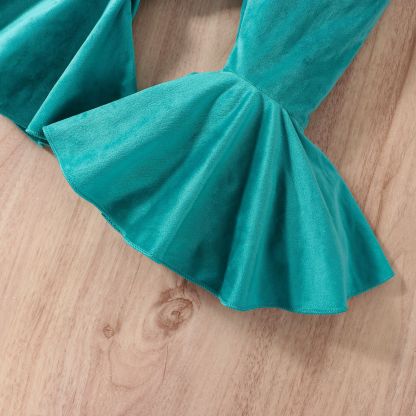 Handmade Top  Velvet Bell Bottoms Set