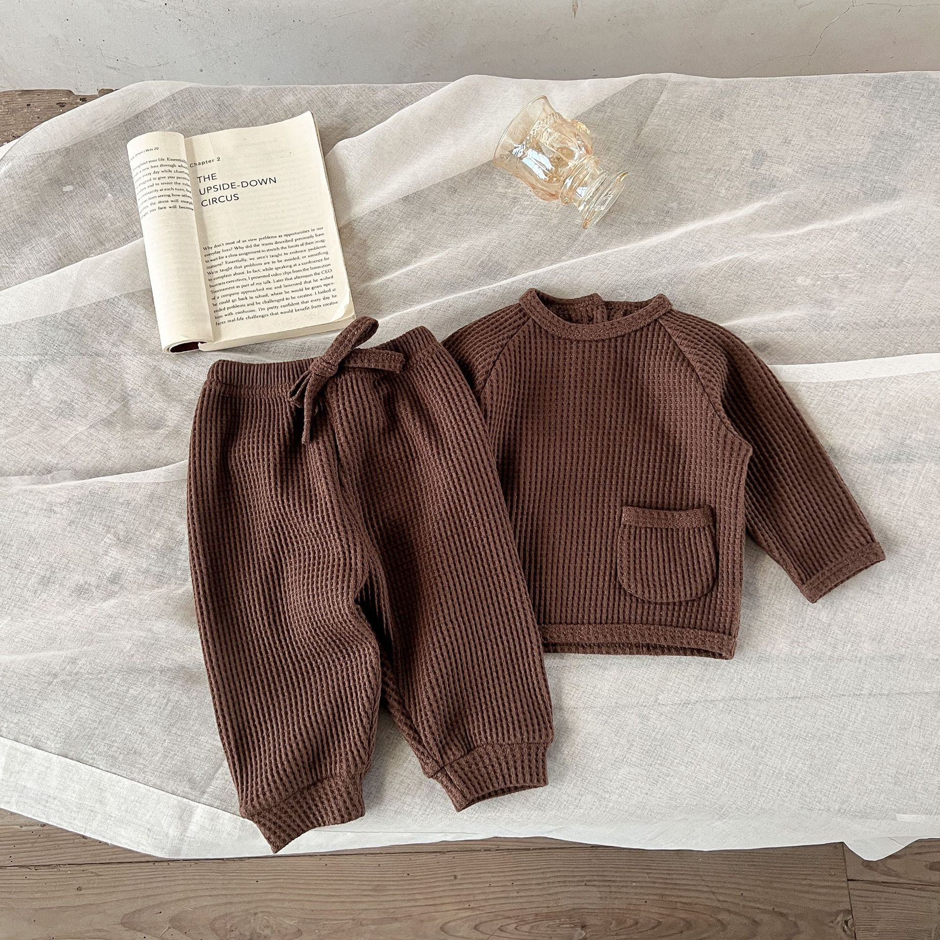 [Copy]Baby Neutral Waffle Jumpsuit With Hat