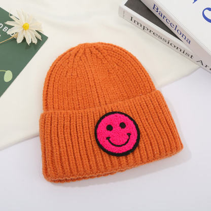 Baby Smiley Embroidery Beanie