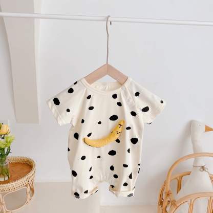 Baby Polka Dots Banana Jumpsuit
