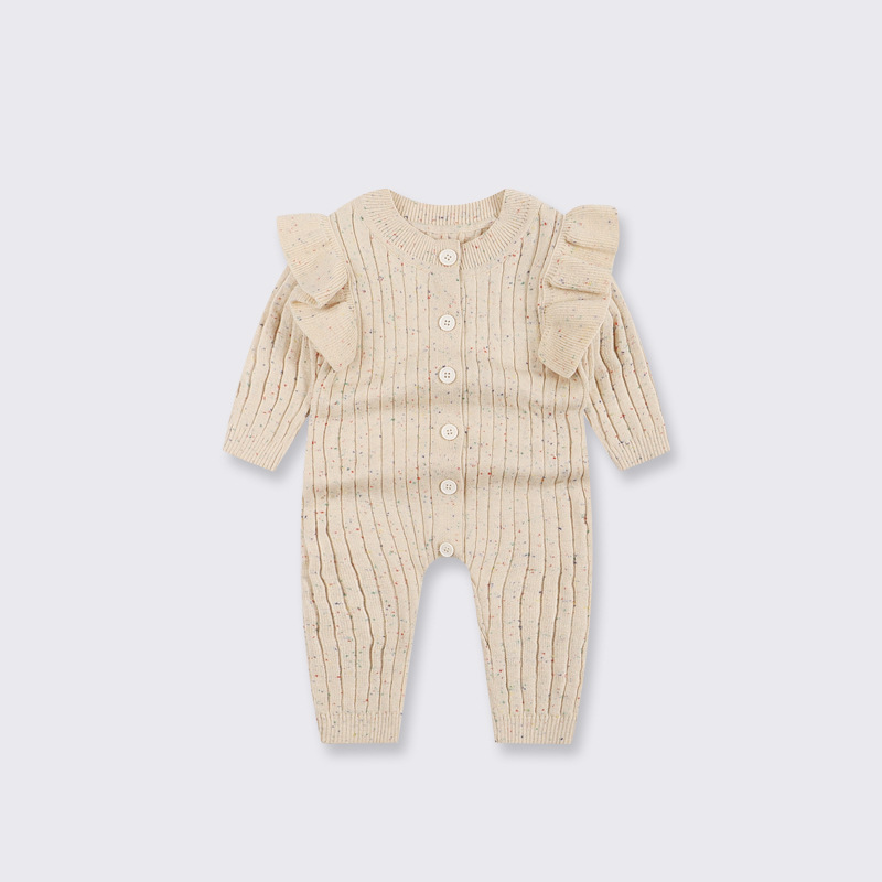 Newborn Solid Knitting Jumpsuit