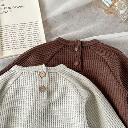 [Copy]Baby Neutral Waffle Jumpsuit With Hat
