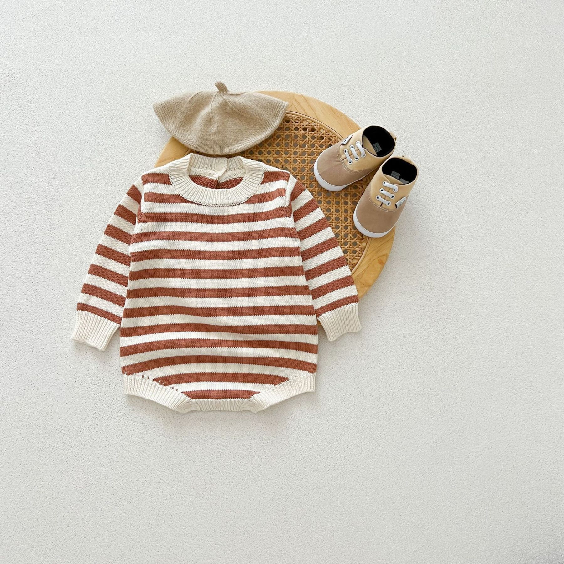 Newborn Stripe Knitting Sweater