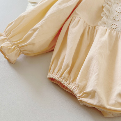 Baby Girl Solid Romper