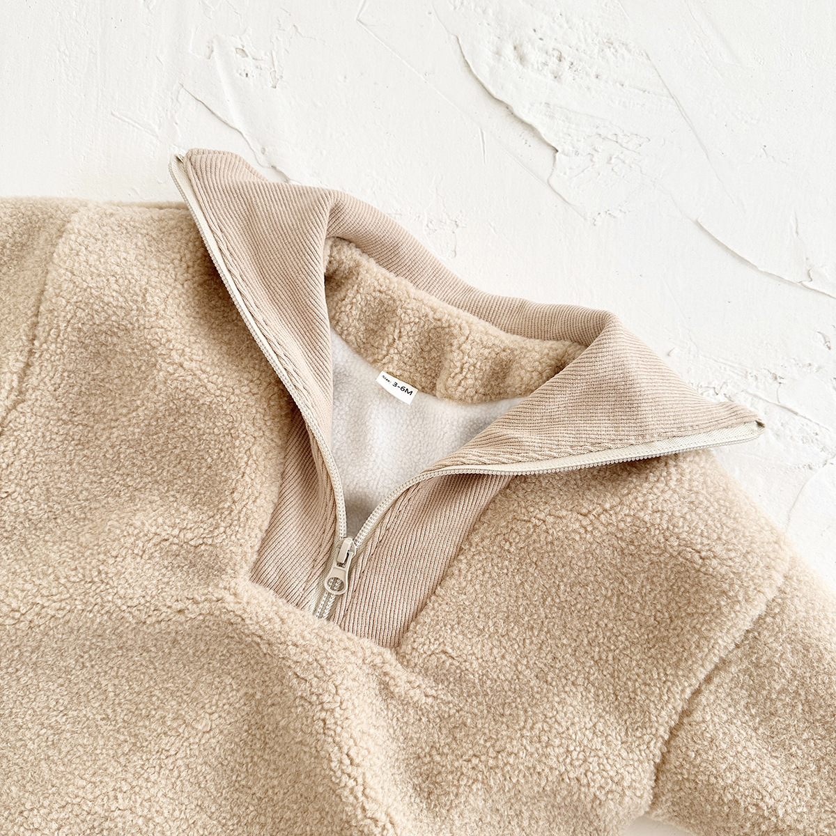 Baby Solid Zip Fleece Jumpsuit