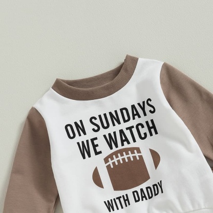 Toddler On Sundays We Watch Rugby With Daddy Set