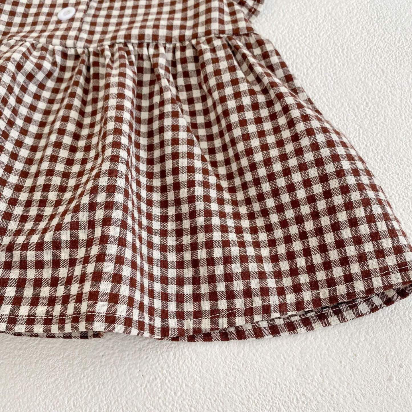 Baby Girl Checkered Set