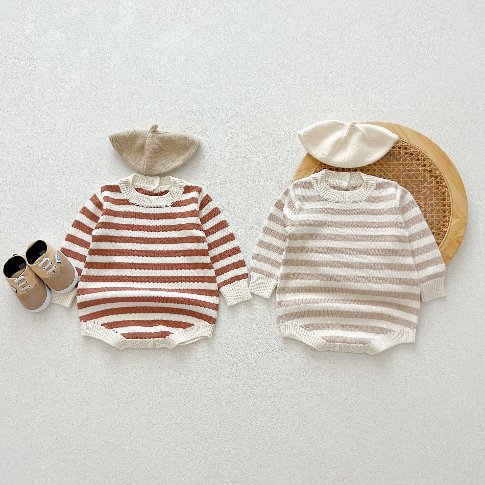 Newborn Stripe Knitting Sweater