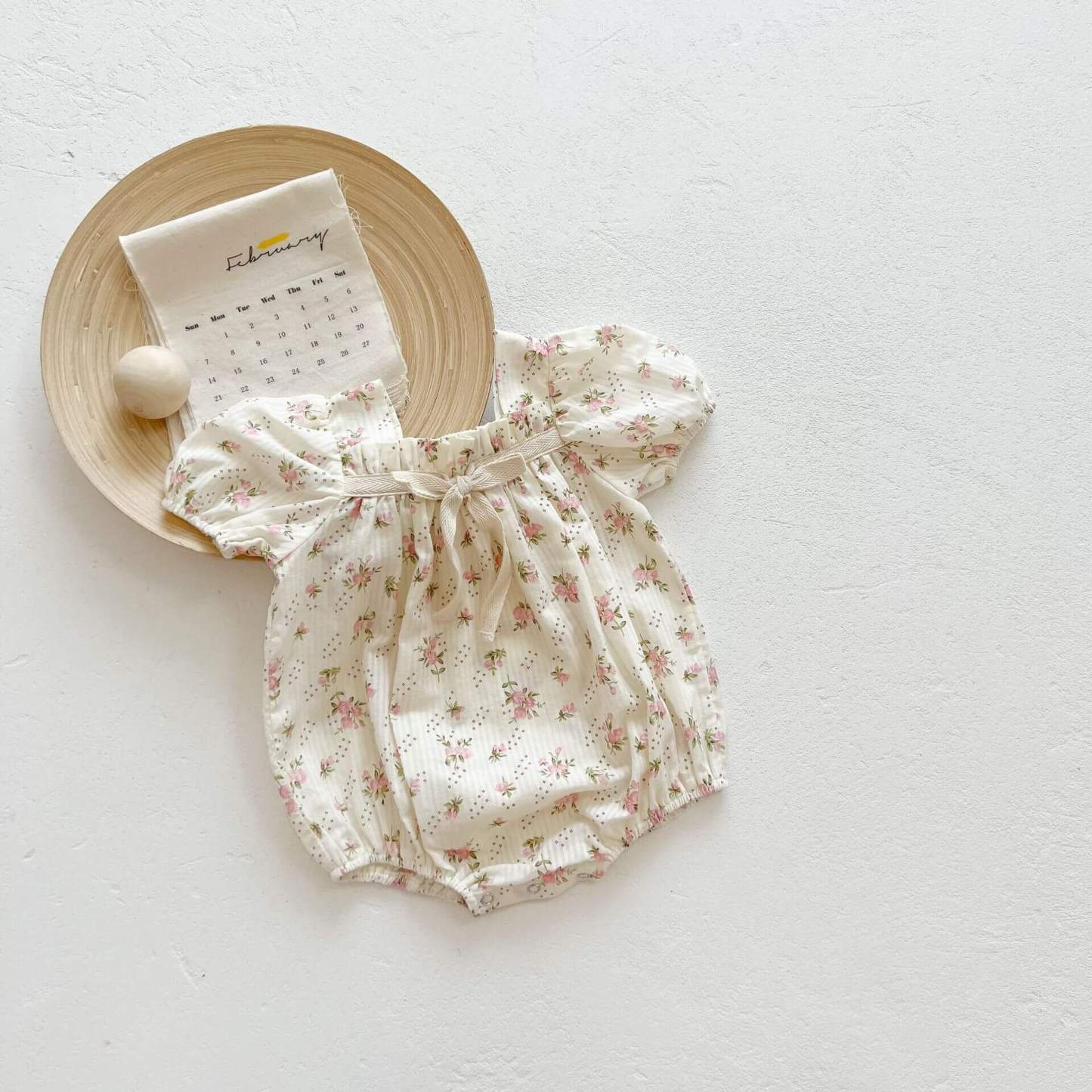 Baby Summer Square Collar Romper