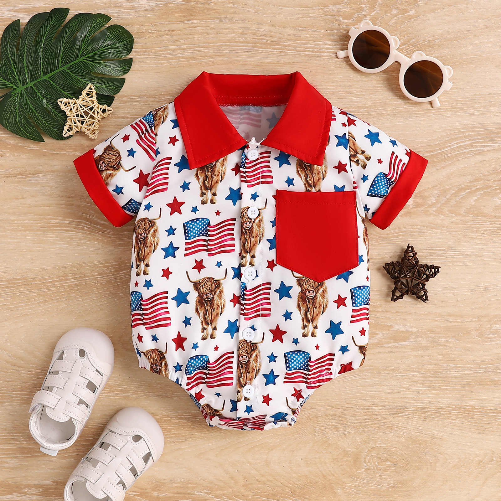 Baby USA Cowboy Romper