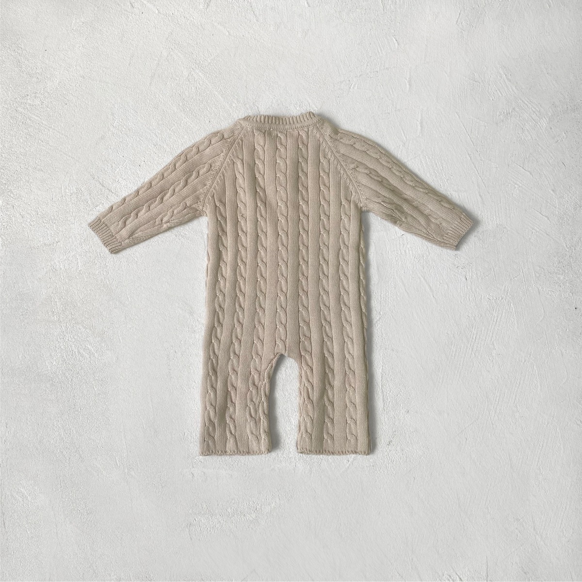 Newborn Solid Neutral Knitting Jumpsuit