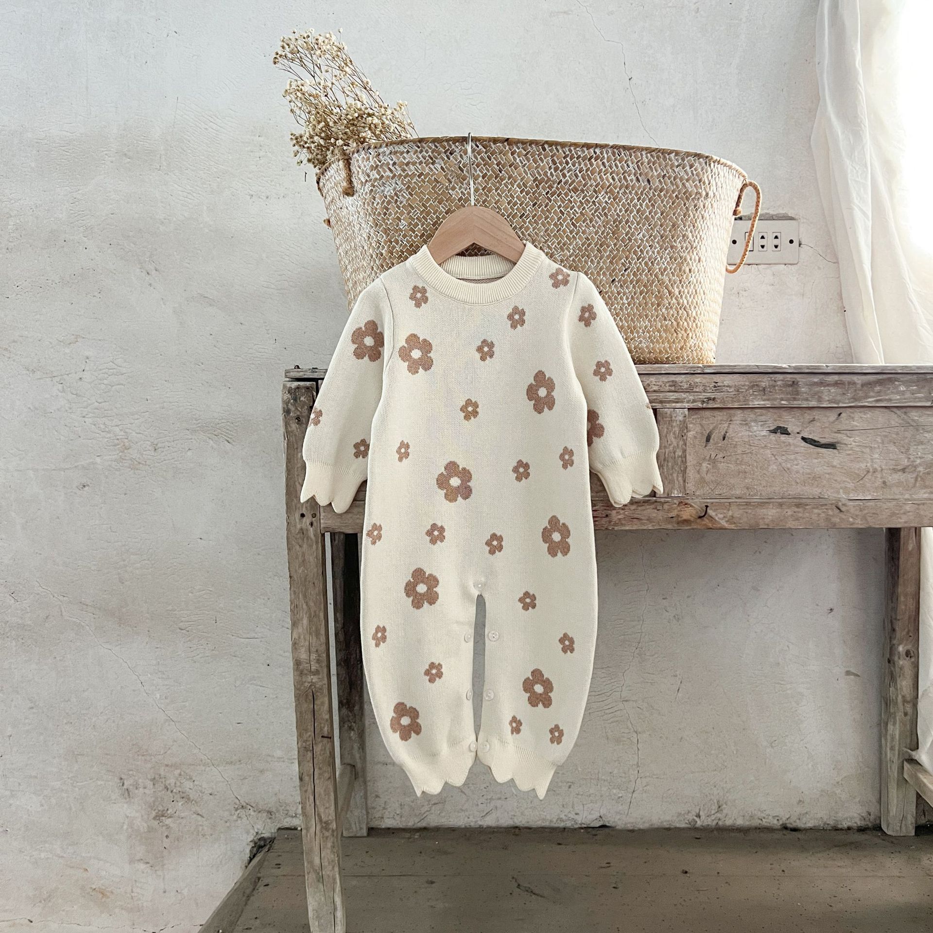 Baby Floral Knitting Jumpsuit