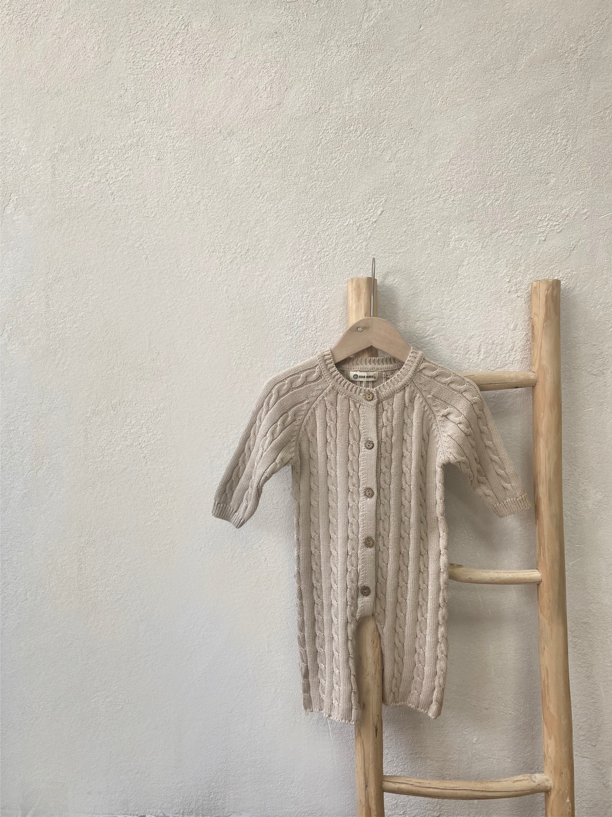 Newborn Solid Neutral Knitting Jumpsuit