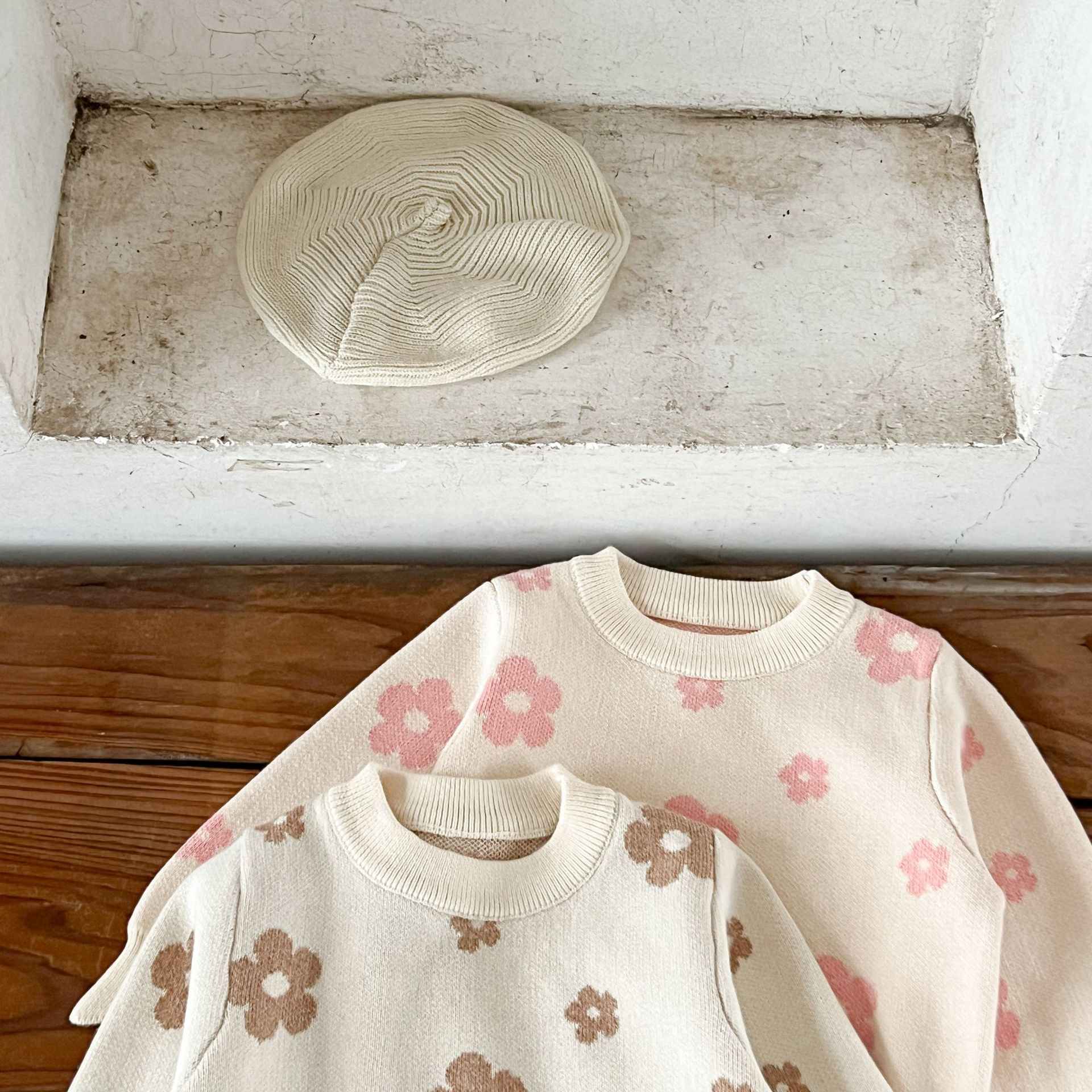 Baby Floral Knitting Set