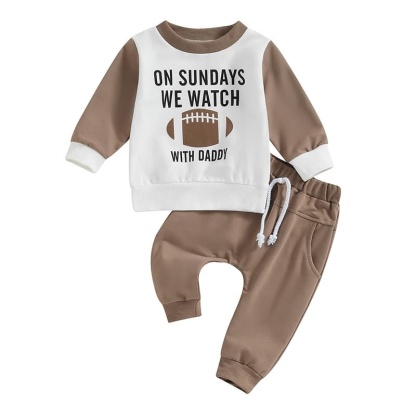 Toddler On Sundays We Watch Rugby With Daddy Set