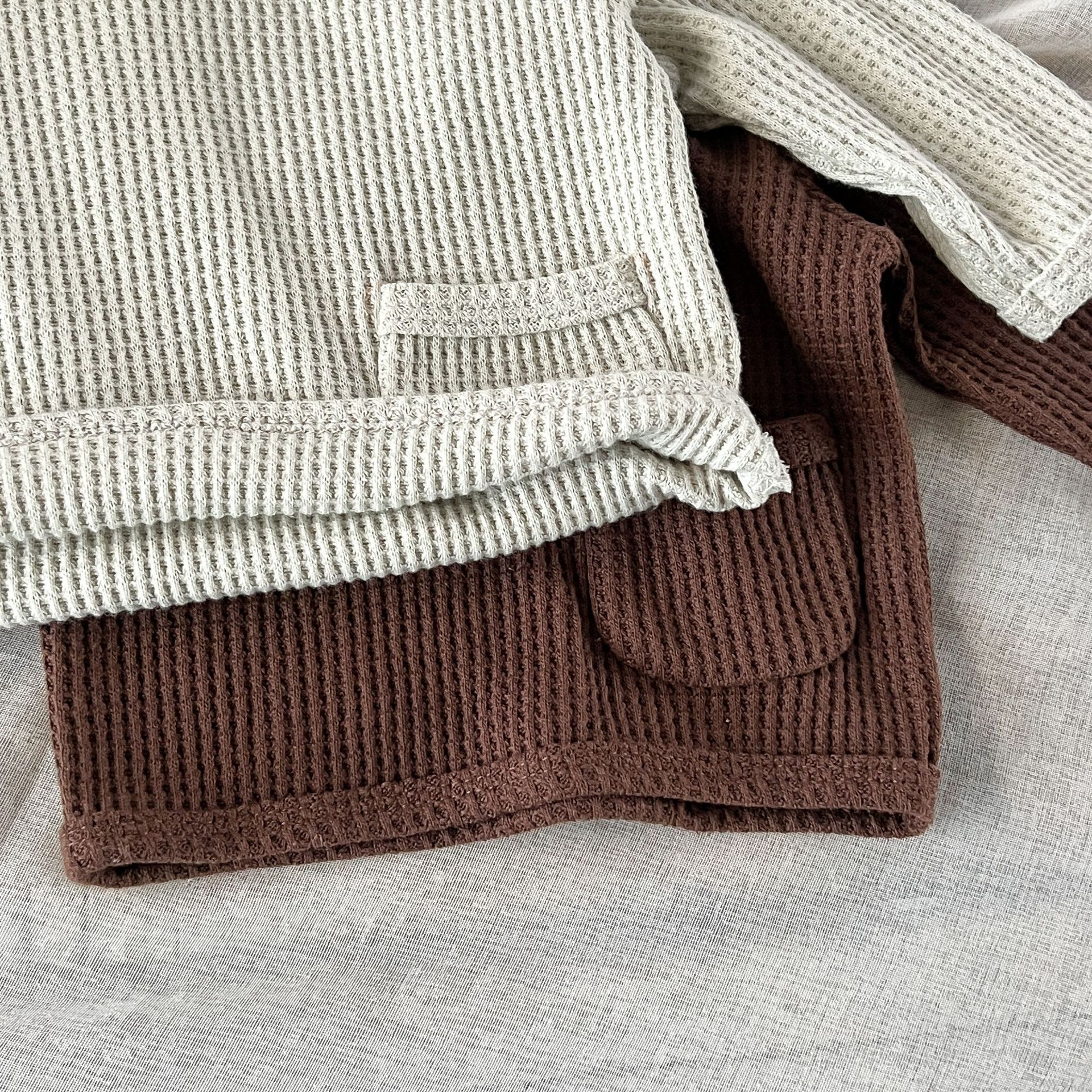 [Copy]Baby Neutral Waffle Jumpsuit With Hat