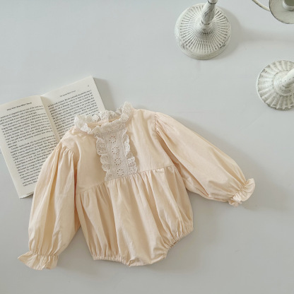 Baby Girl Solid Romper