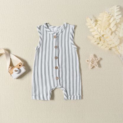 Baby Stripe Casual Jumpsuit