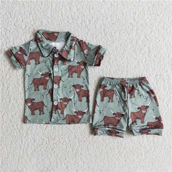 Kid Cowboy Pajamas Set