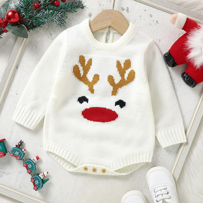 Newborn Elk Knitting Romper