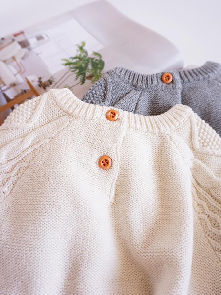 Baby Cotton Knit Romper-visikids