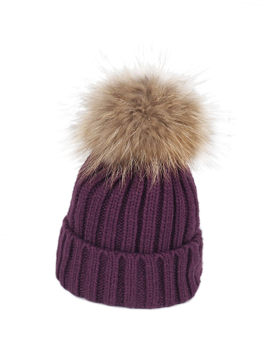 2-Piece Hair Ball Wool Parent-child Cap-visikids