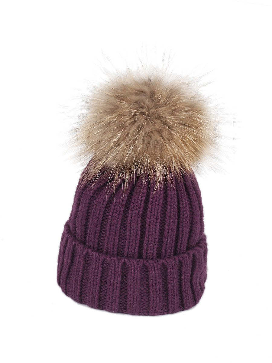 2-Piece Hair Ball Wool Parent-child Cap-visikids