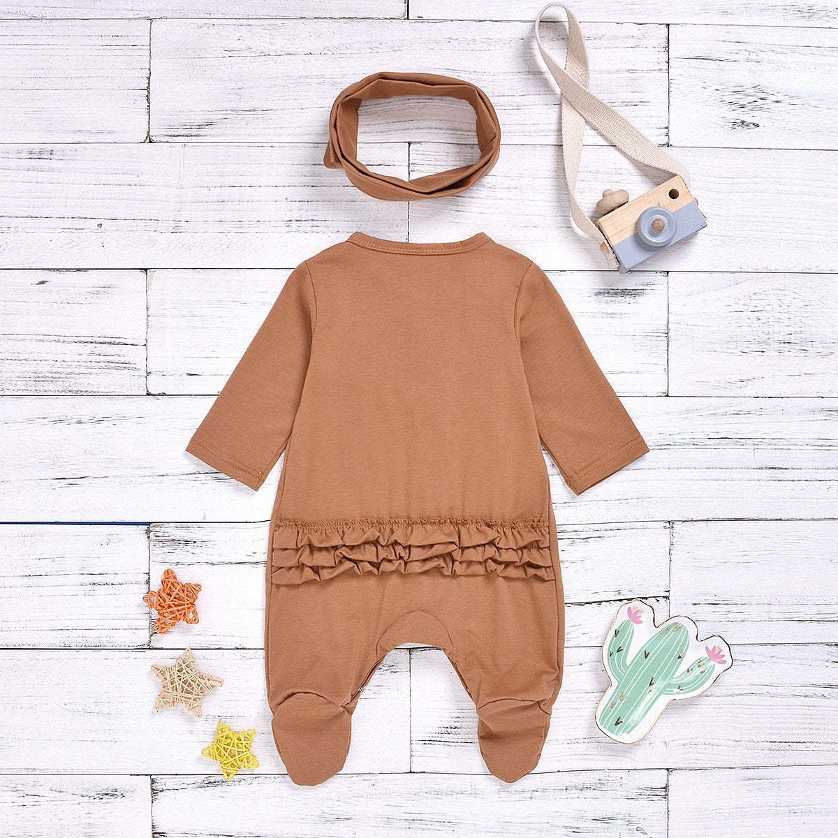 2-Piece New Girls Cotton Ruffled Romper-visikids