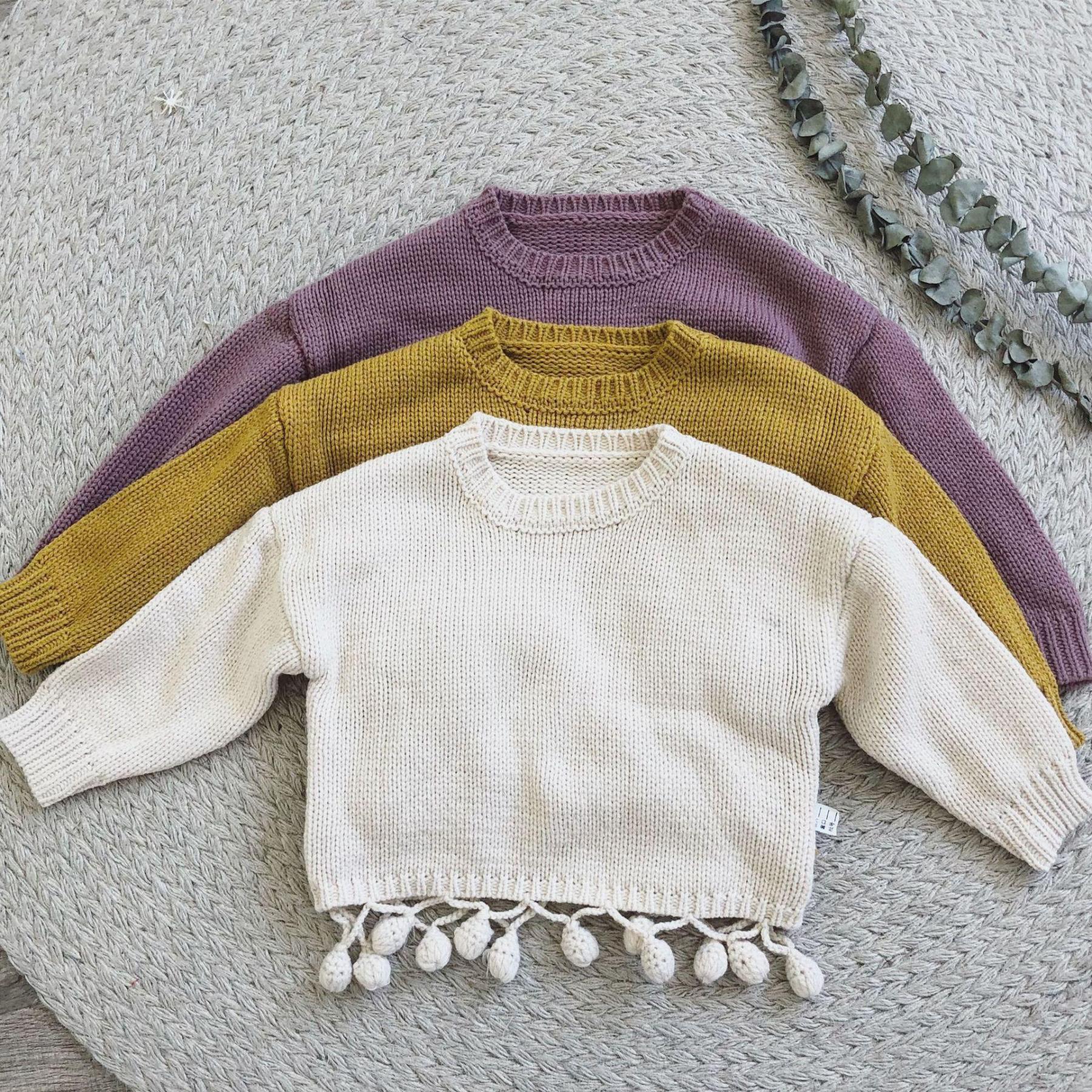 Baby Lovely ball Sassy White Sweater-visikids