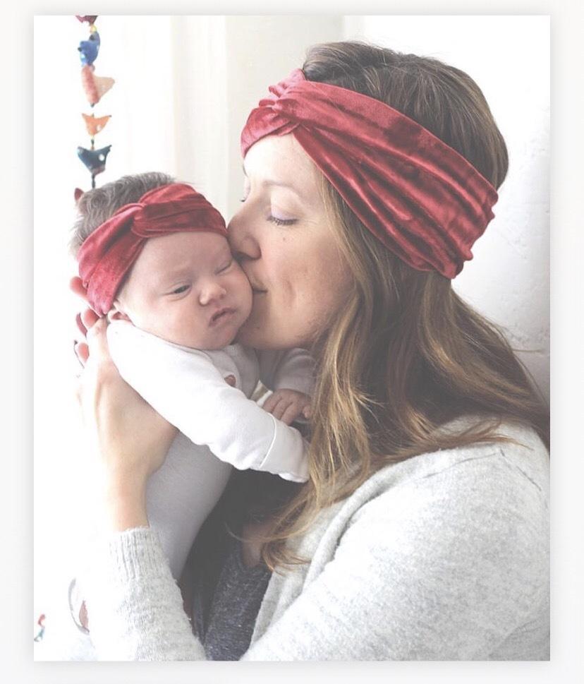 MOM and ME Velvet Cross Hairband-visikids