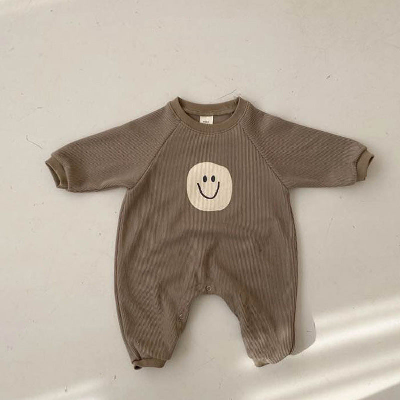 Baby Smile Print Rompers-visikids