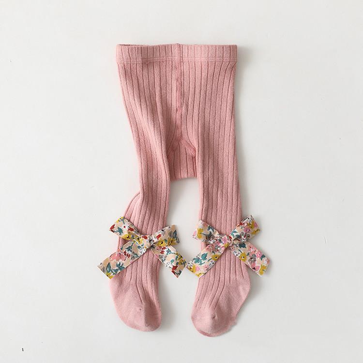 Baby Girl Floral Bow Pantyhose-visikids