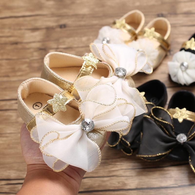 0-1y Baby Bow Soft Bottom Toddler Shoes-visikids